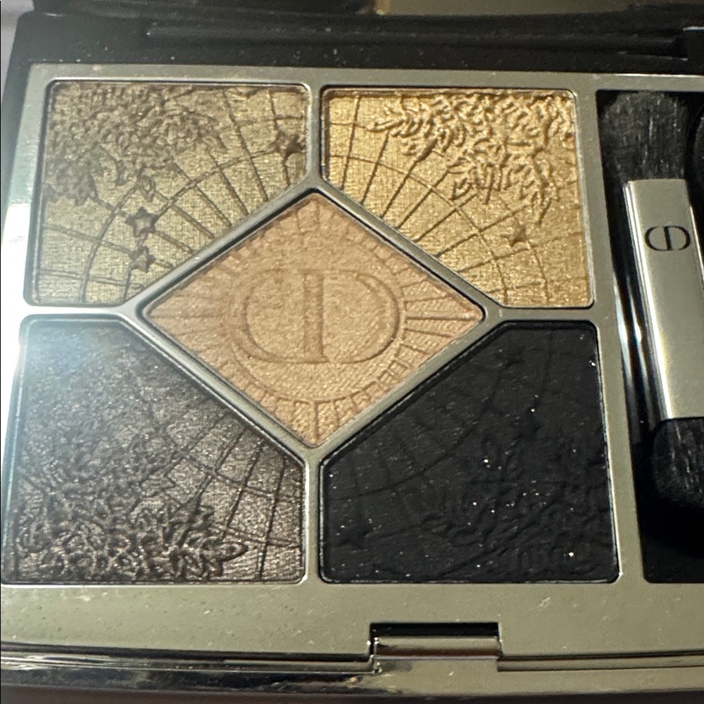 NewDior Eyeshadow Palette Gold, Cream, Black, Brown Shades. Five color couture.